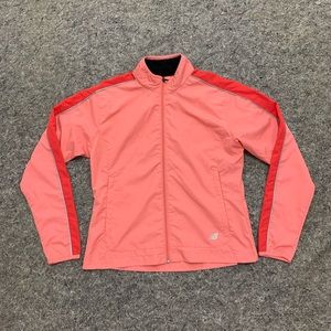 New Balance windbreaker reflective pink jacket medium